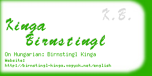 kinga birnstingl business card